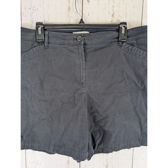Talbots Size 16 Womens‎ Black Chino Summer Casual Shorts - Picture 3 of 9